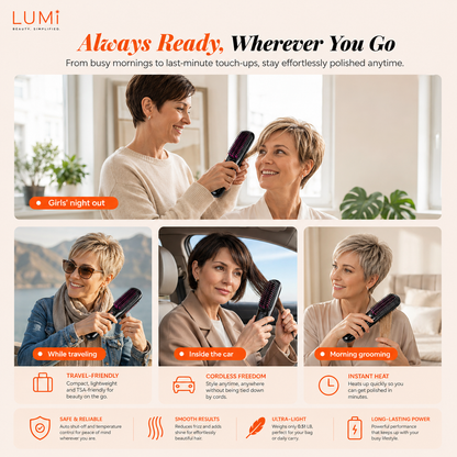 LUMi™ GoStyle Heated Hair Brush | 4-TEMP Setting