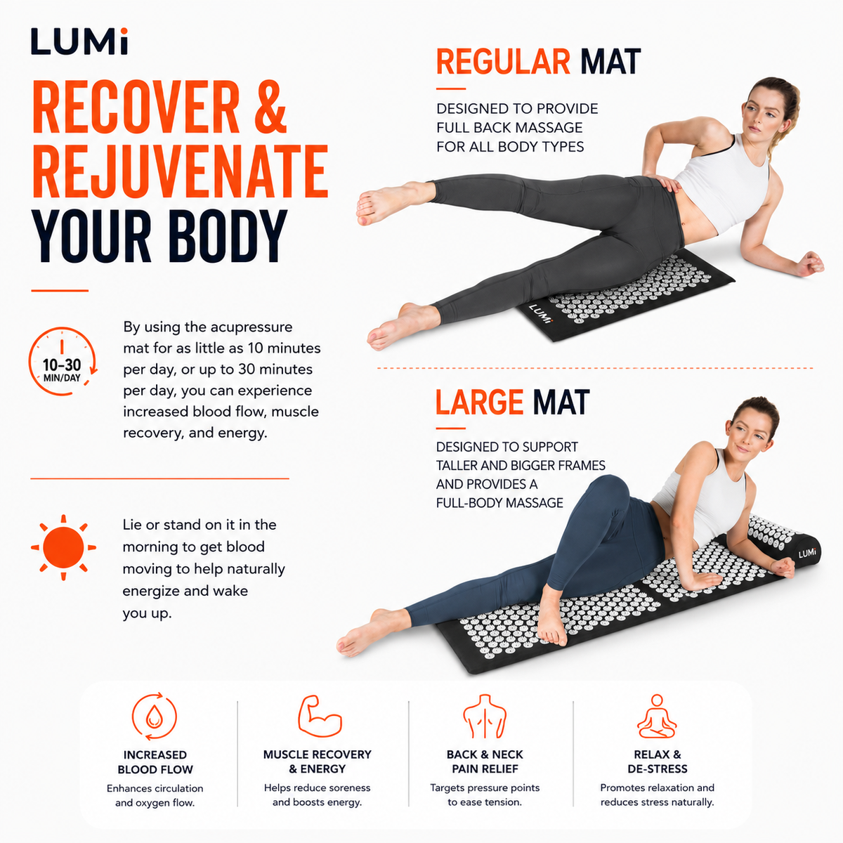 LUMi™ Stress Relief Acupressure Mat Set