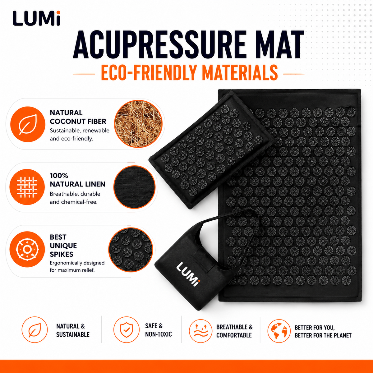 LUMi™ Stress Relief Acupressure Mat Set