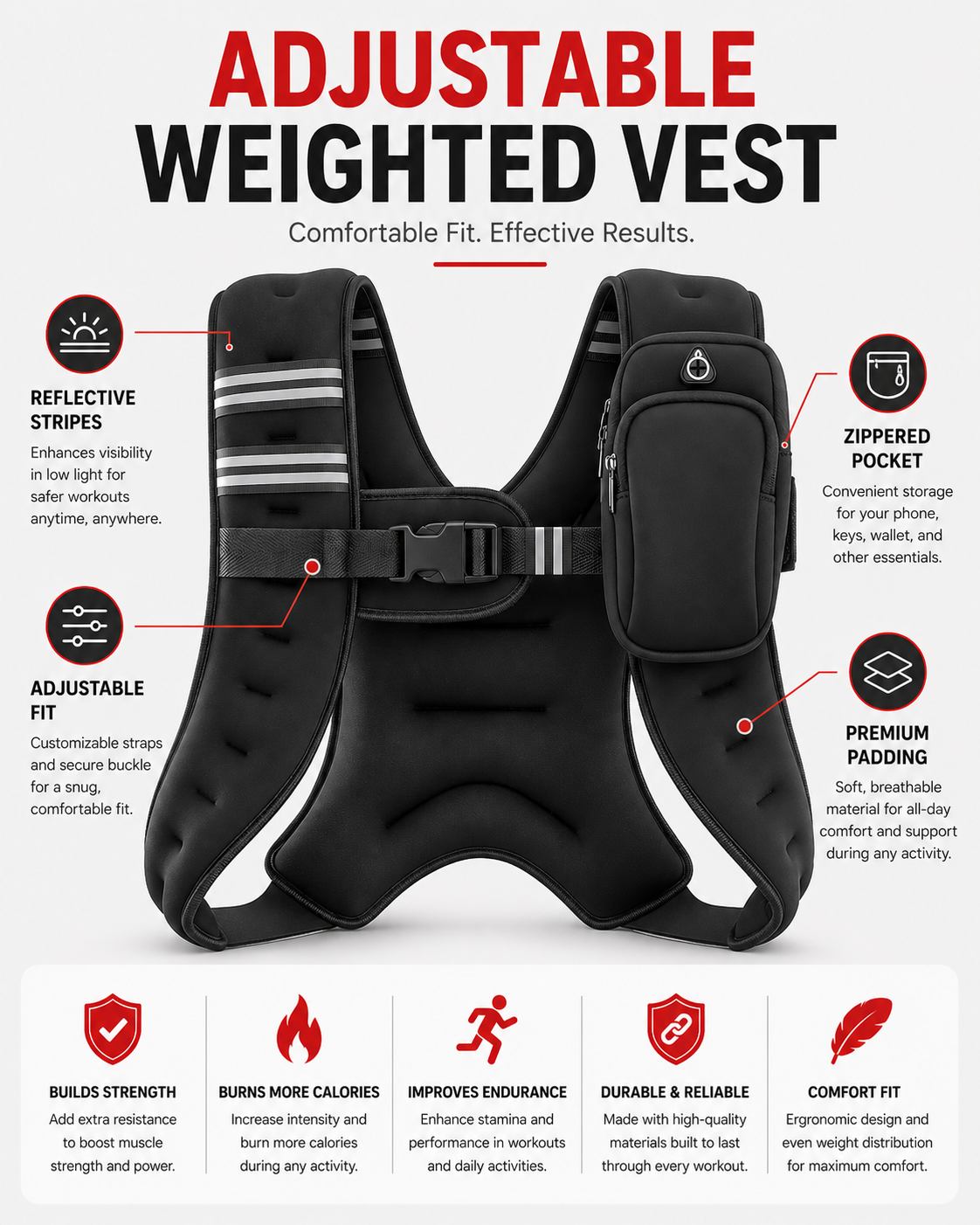 LUMI™ Adjustable Weighted Tactical Vest