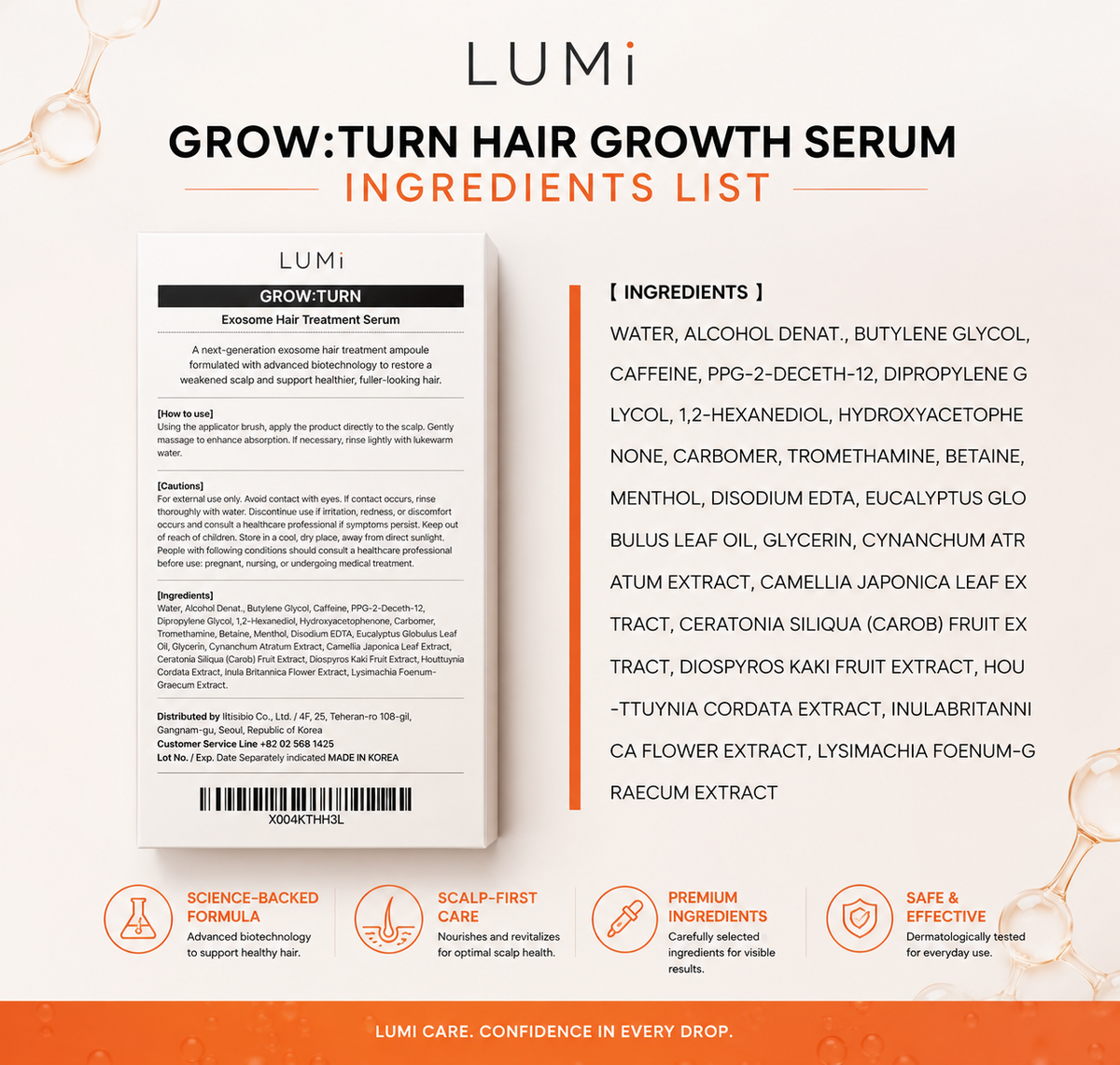 LUMi™ K-Hair EXOSOME Hair Renewal Serum | 100ml