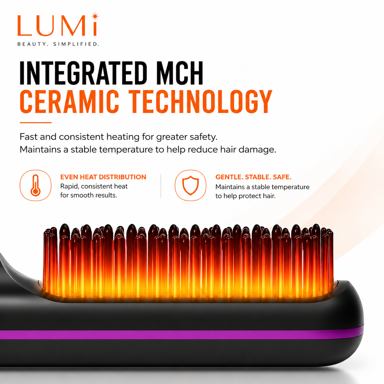 LUMi™ GoStyle Heated Hair Brush | 4-TEMP Setting